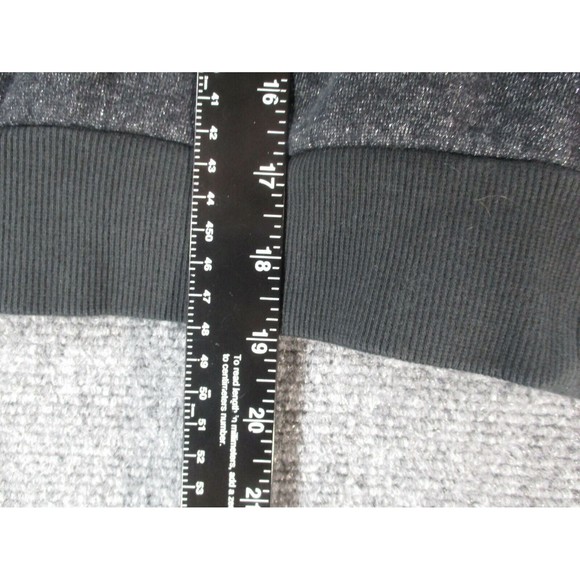 Converse Crop Sweatshirt Womens Small *Flaw Black Silver Foil Block Letter Logo - Picture 4 of 11